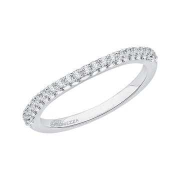 Round Diamond Wedding Band In 14K White Gold